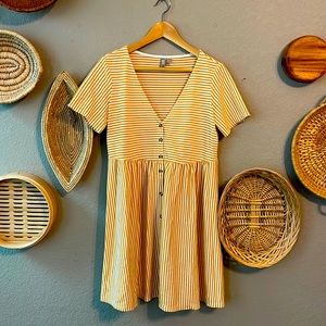 ASOS striped button down beach dress
